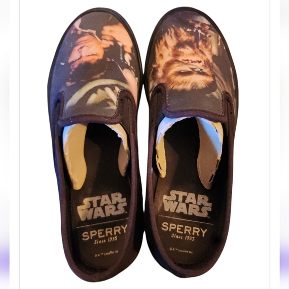 Sperry x STAR WARS Cloud Slip-on Sneakers Han Solo & Chewbacca Comicon 6M Disney - Picture 6 of 8